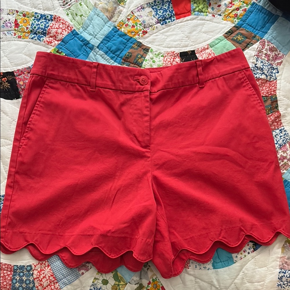 Talbot’s Red Scalloped Shorts